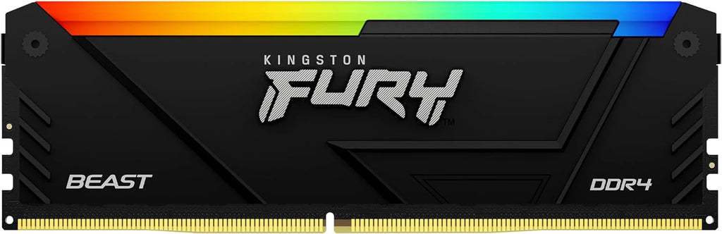 Kingston FURY Beast 32 GB 3200 MT/s DDR4 CL16 Desktop Memory Pojedynczy moduł | Intel XMP | AMD Ryzen | Plug n Play | Synchronizacja podczerwieni RGB | KF432C16BB2A/32
