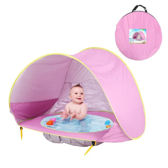 Baby Beach Tent with UV Shade, Pool & Mesh Back Panel Ventilation