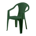 Fotel ogrodowy z tworzywa sztucznego - zielony, ergonomiczny design.