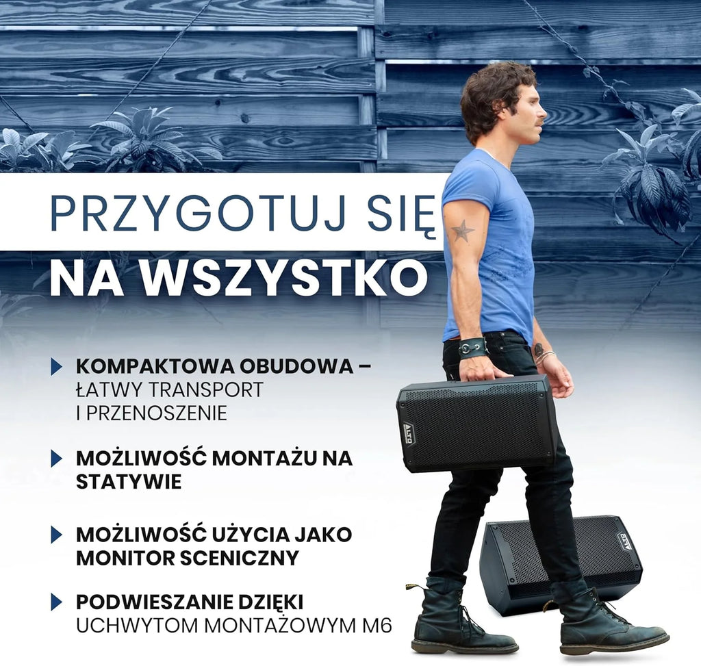 ALTO TS410 Aktywny Głośnik PA 2000W 10 z 3-Kanałowym Mikserem, Bluetooth, Bezprzewodowym Podłączaniem Głośników, DSP i Aplikacją
