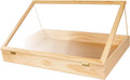 SSWBasics 36-Inch Portable Natural Pine Wood Countertop Display Case - Showcase Your Items in Style with a 24" W x 36" L x 4" D Elegant and Versatile Display Box