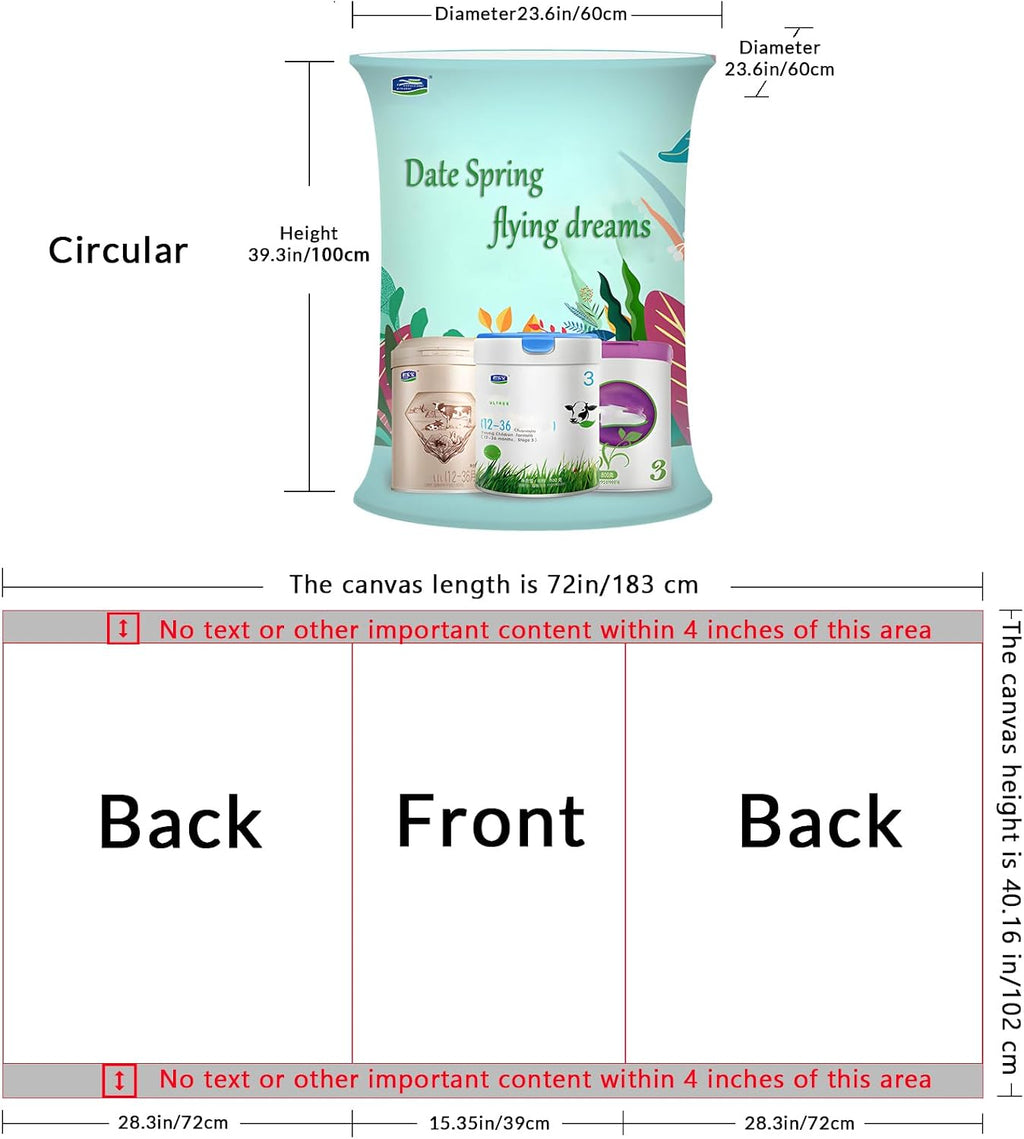 Customize Portable Trade Show Podium Table Display (Circular)