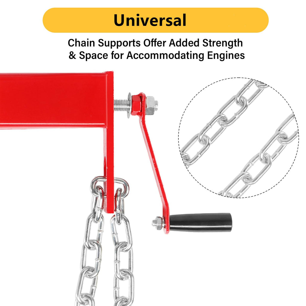 2 Ton Hydraulic Engine Hoist Crane, 4400LBS Folding Cherry Picker