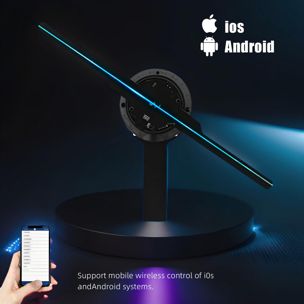 Missyou 3D Hologram Fan Display Cabinet with WiFi, Shelf and Speaker