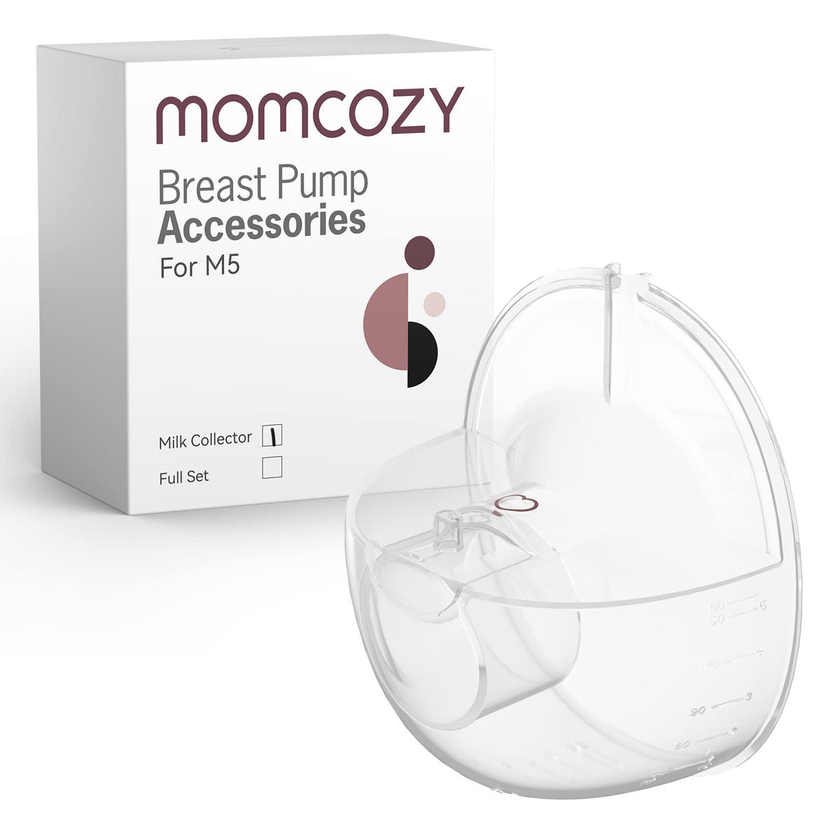 Momcozy M5 Lite Hands-Free Wearable Breast Pump, DoubleFit Flange for Baby-Like Comfort, 3 Modes & 9 Suction Levels, No Flange Insert or Hard Carry Case, 24mm, 2-Pack, Cozy Red