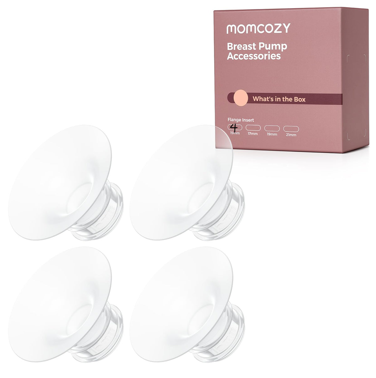 Momcozy M5 Lite Hands-Free Wearable Breast Pump, DoubleFit Flange for Baby-Like Comfort, 3 Modes & 9 Suction Levels, No Flange Insert or Hard Carry Case, 24mm, 2-Pack, Cozy Red