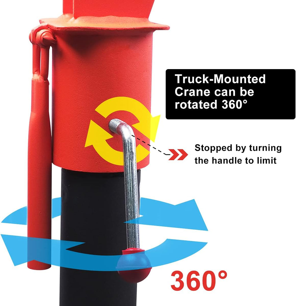 new Folding Dismountable Household Jib Crane Truck - 1100lb Capacity 110V Electric Hoist, 880lb Pulling Force for Factories, Warehouses, Construction & Buildingï¼Orange