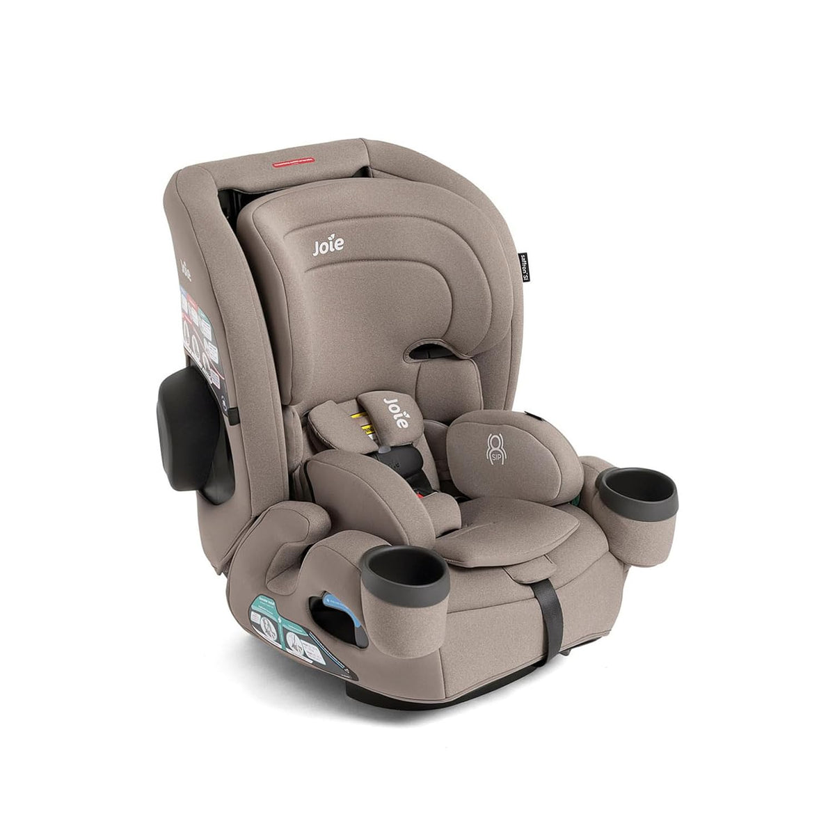 Joie Saffron SI 4-in-1 Car Seat â Car Seat for Infants to Toddlers to Big Kids - 4 Modes, 10-Position No-Rethread Headrest & Harness (Mocha)