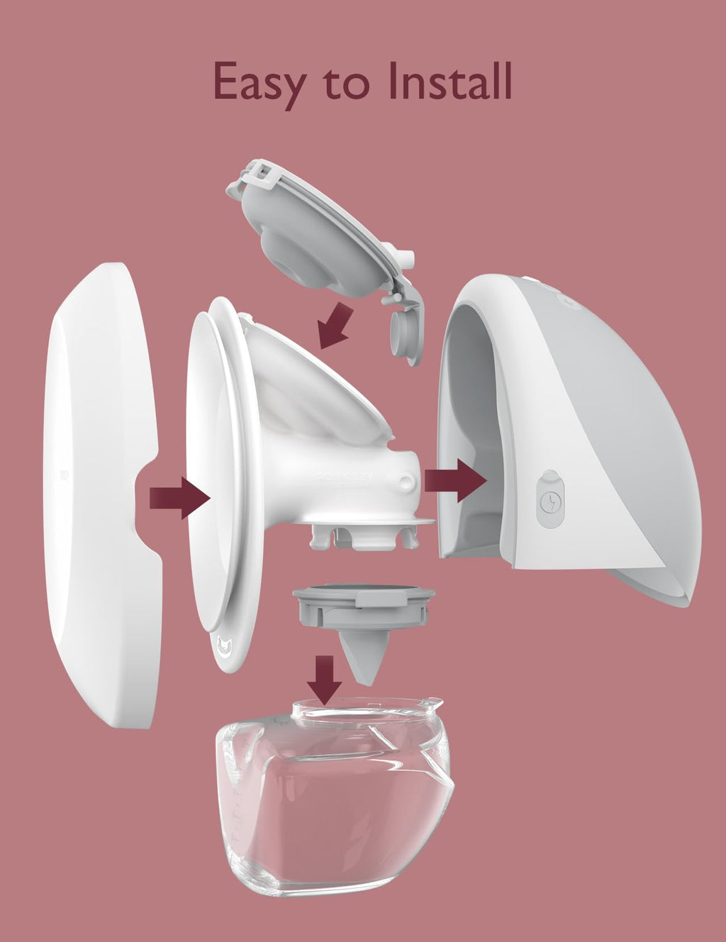 Momcozy Breast Pump Hands-Free Upgraded Mobile Flow M9 24mm, 2Pcs Cozy Red