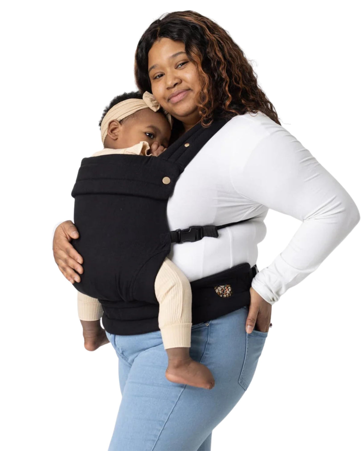 MabÄ Monarch Ergonomic Baby Carrier â Premium Cotton Soft Structured Newborn to Toddler Carrier with Hip-Healthy Design, 3 Carry Positions (9-46 lbs), Lightweight & Breathable, (Ivory)