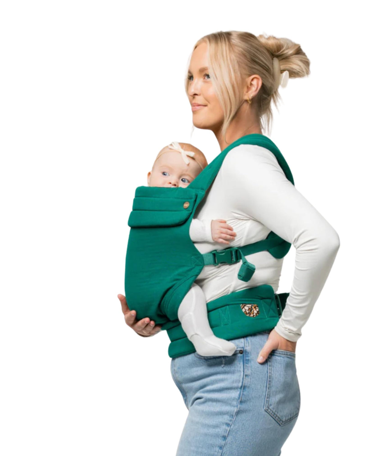 MabÄ Monarch Ergonomic Baby Carrier â Premium Cotton Soft Structured Newborn to Toddler Carrier with Hip-Healthy Design, 3 Carry Positions (9-46 lbs), Lightweight & Breathable, (Ivory)