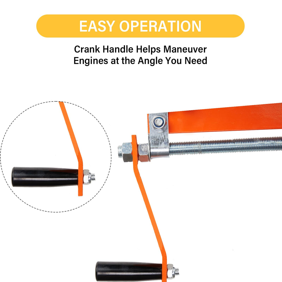 2 Ton Hydraulic Engine Hoist Crane, 4400LBS Folding Cherry Picker