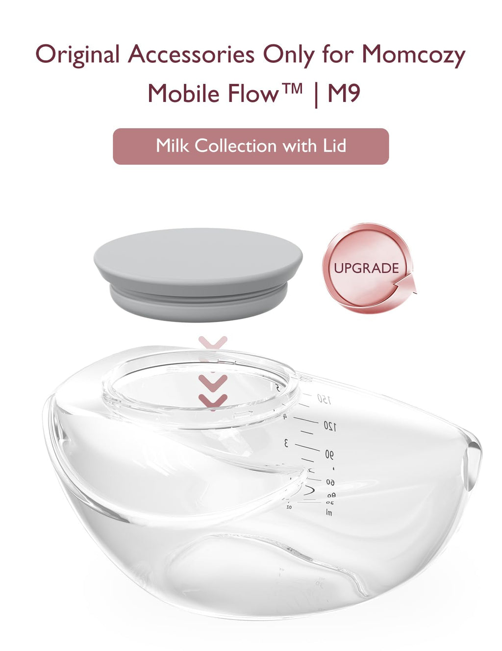 Momcozy Breast Pump Hands-Free Upgraded Mobile Flow M9 24mm, 2Pcs Cozy Red
