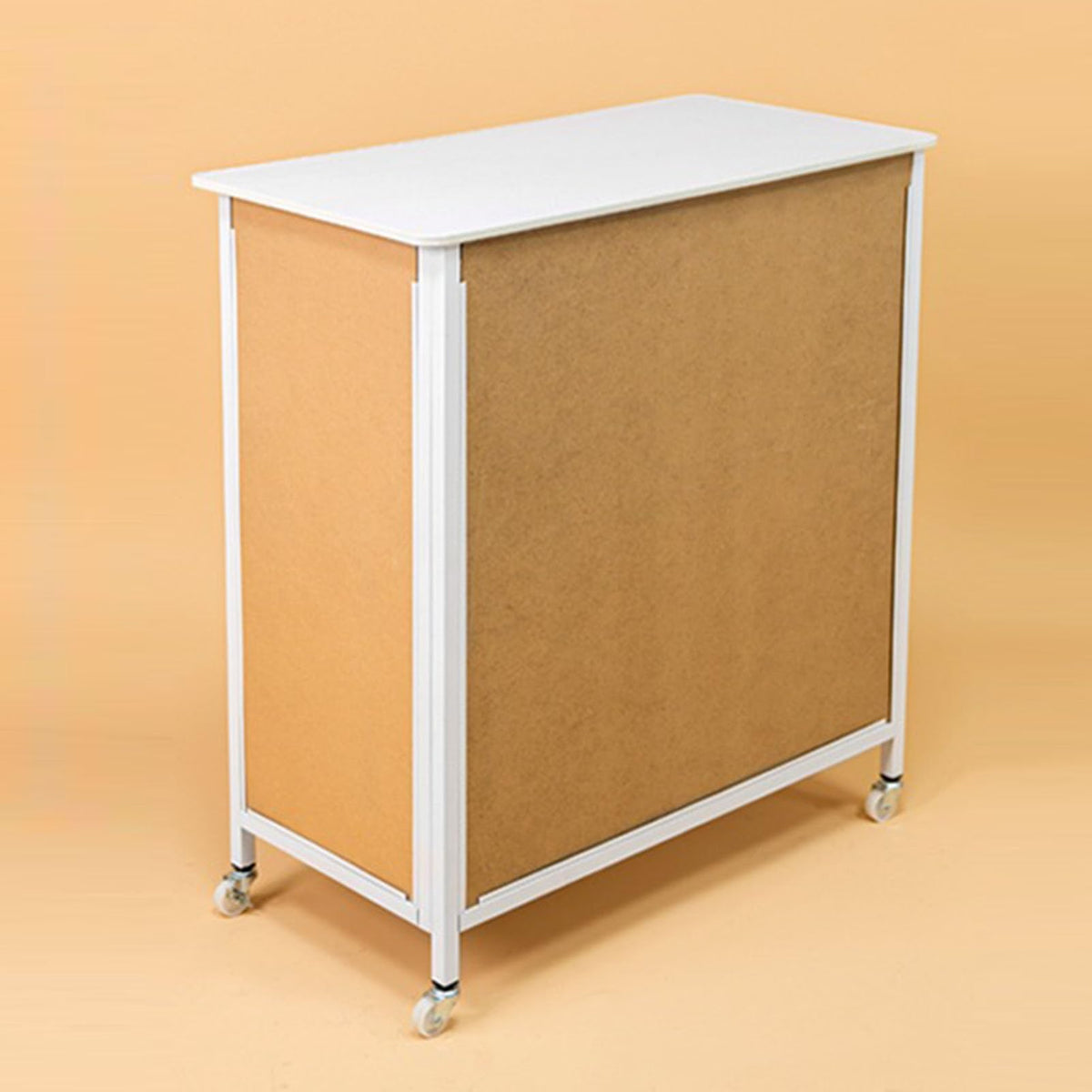 Portable Promotion Counter Reception Event Desk Front Desk Podium Table Trade Show Display Counter Speech Stand,Supermarket Tasting Table Booth Banner Advertising Stand (PVC, 74 x 36 x 83 cm)