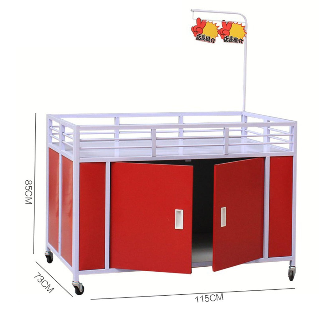 Mobile Portable Promotion Counter Tableï¼trade Show Podium Table Display Exhibition Counter Standï¼supermarket Demo Metal Display Banner Stand Reception Event Desk ï¼multi-purpose Flower Shelf