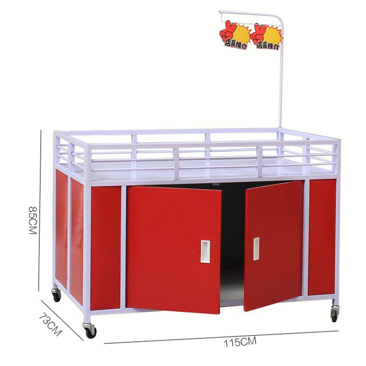 Mobile Portable Promotion Counter Tableï¼trade Show Podium Table Display Exhibition Counter Standï¼supermarket Demo Metal Display Banner Stand Reception Event Desk ï¼multi-purpose Flower Shelf