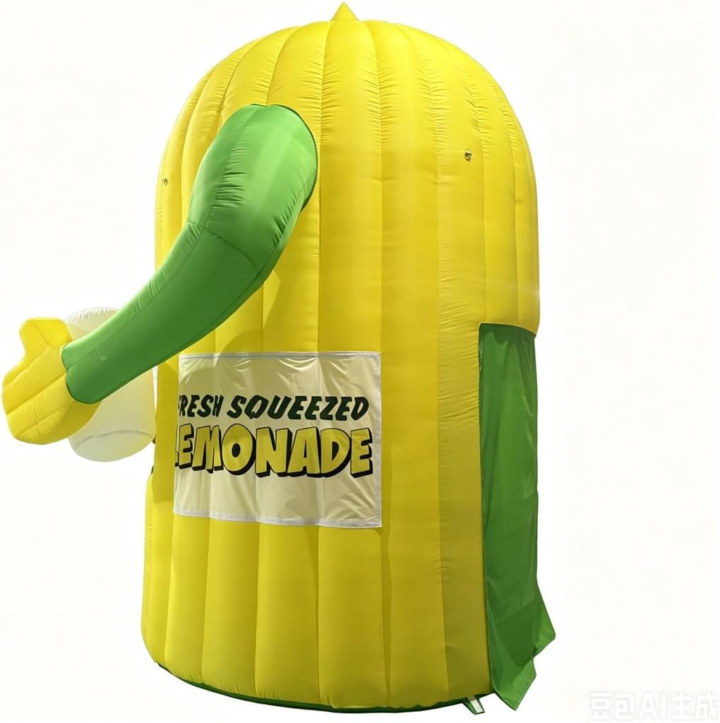 Inflatable Lemonade Stand Tent Trade Show Sales Counter Lemon Drink Stand Kiosk Advertising Booth For Promotion Events