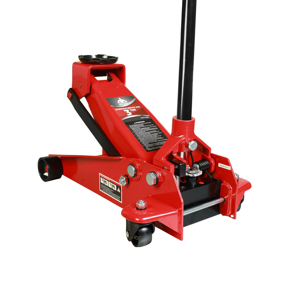 Jack Boss 4 Ton Floor Jack Hydraulic Low Profile Floor Jack with Dual Piston Quick Lift Pump, 4 Ton (8,800 lbs) Capacity, Red