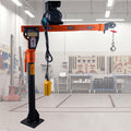 new Folding Dismountable Household Jib Crane Truck - 1100lb Capacity 110V Electric Hoist, 880lb Pulling Force for Factories, Warehouses, Construction & Buildingï¼Orange