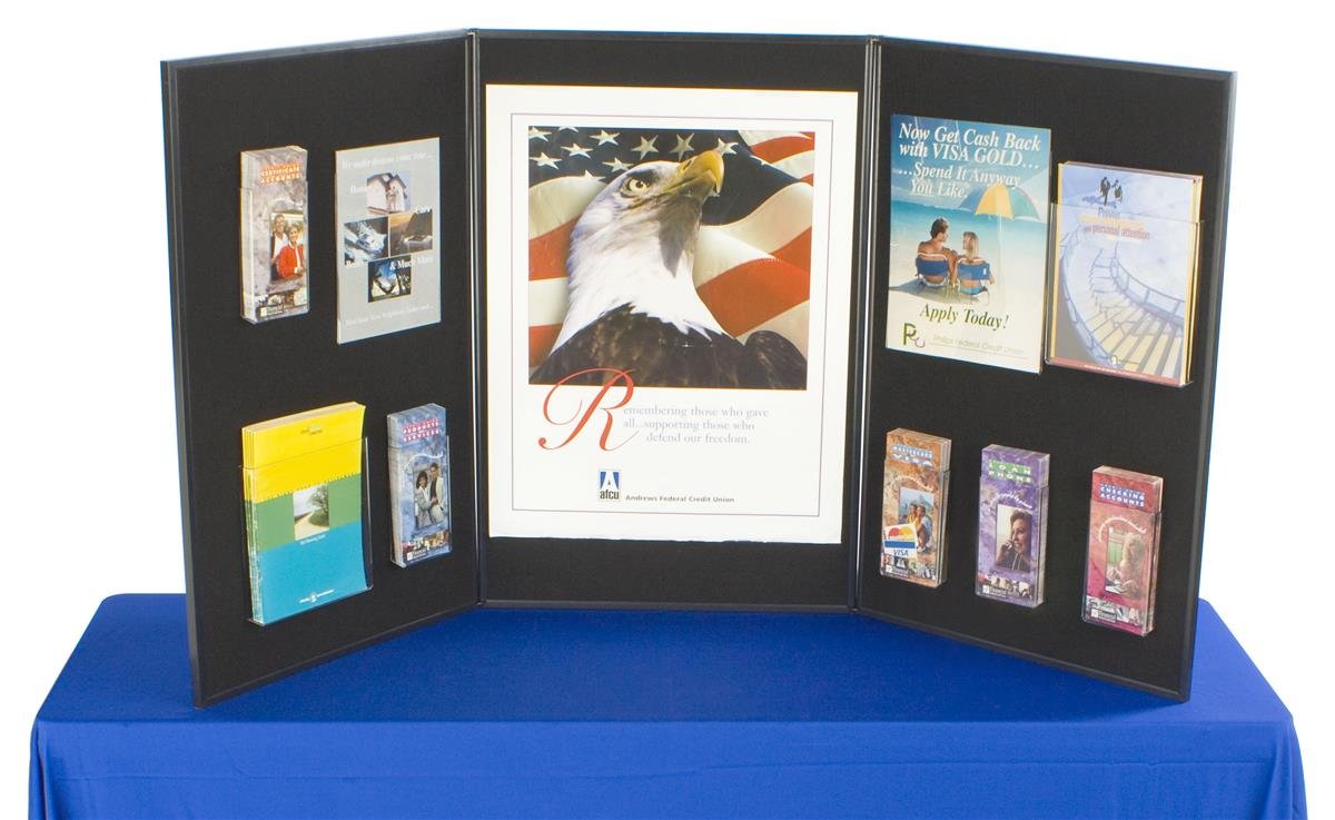 Displays2Go 3-Panel Trifold Tabletop Display Board, 54 x 30