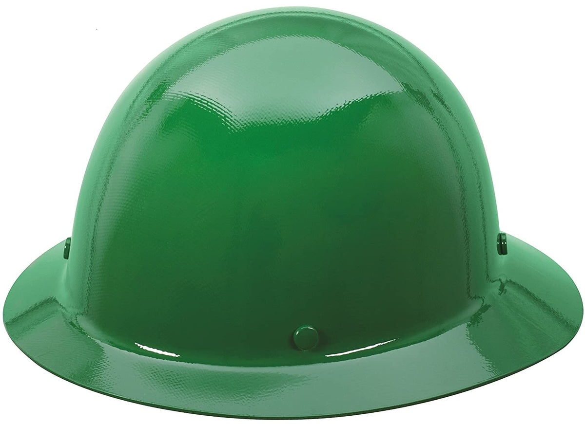 MSA Skullgard Full-Brim Hard Hat with Suspension - Non-Slotted Cap, Made of Phenolic Resin, Radiant Heat Loads up to 350F, Standard Size Hard Hat | Fas-Trac III Ratchet Suspension