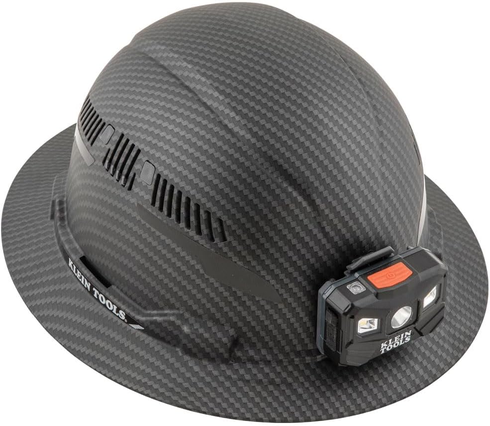 Klein Tools KARBN Full Brim Vented Hard hat, Class C, Premium Comfort and Jobsite Protection