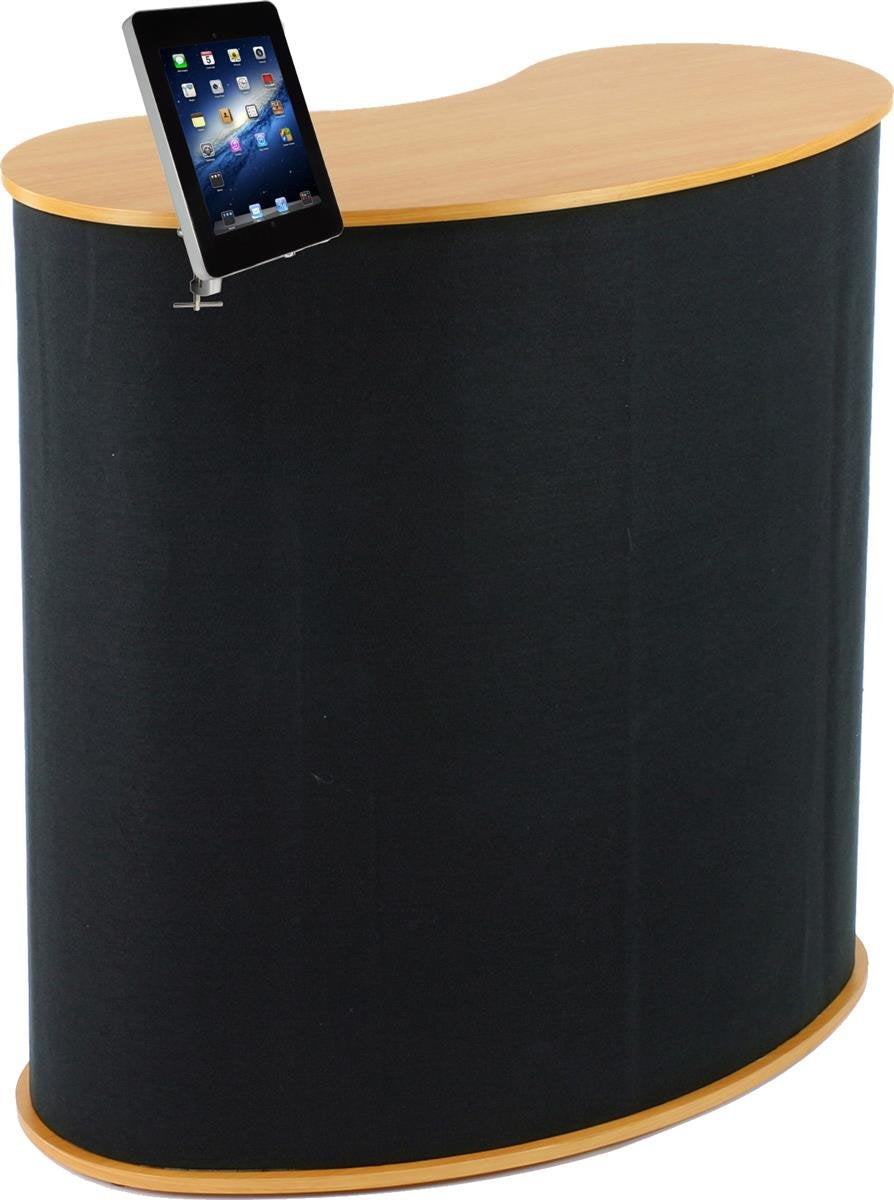 Displays2go Trade Show Demo Table with Tablet Stand