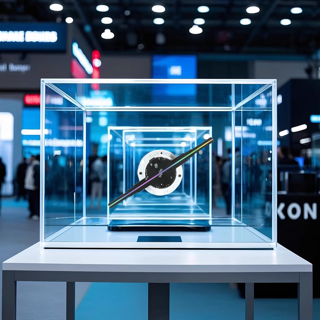 Missyou 3D Hologram Fan Display Cabinet with WiFi, Shelf and Speaker