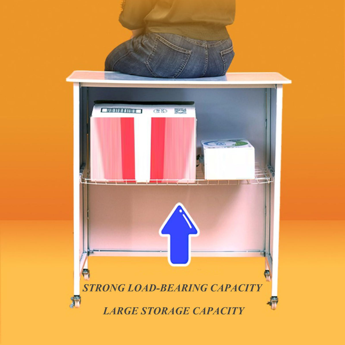 Portable Trade Show Counter Table, Pop Up Podium Display Stand for Events, Folding Market Tasting Booth Desk, Commercial Exhibit Kiosk with Easy Setup