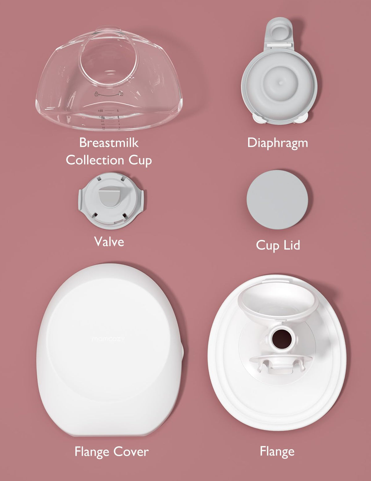 Momcozy Breast Pump Hands-Free Upgraded Mobile Flow M9 24mm, 2Pcs Cozy Red