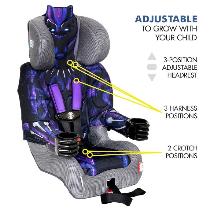 KidsEmbrace 2-in-1 Car Seat | Forward-Facing Harness (26.5â65 lbs) & Booster Mode (40â100 lbs) | Latch | Premium Fit with Multi-Position Headrest, Harness & Recline - Marvel Spider-Man