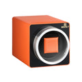 MOZSLY Watch Winder for Automatic Watches Single Rotating Watch Box with Quiet Motor 12 Rotation Mode Setting Battery Powered or AC Adapter PU Leather
