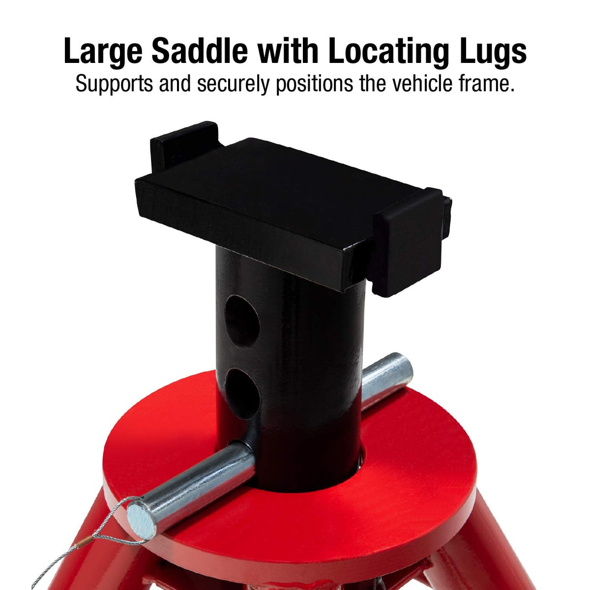 Sunex 1310 10-Ton Medium Height Pin Type Jack Stands, Pair, Red