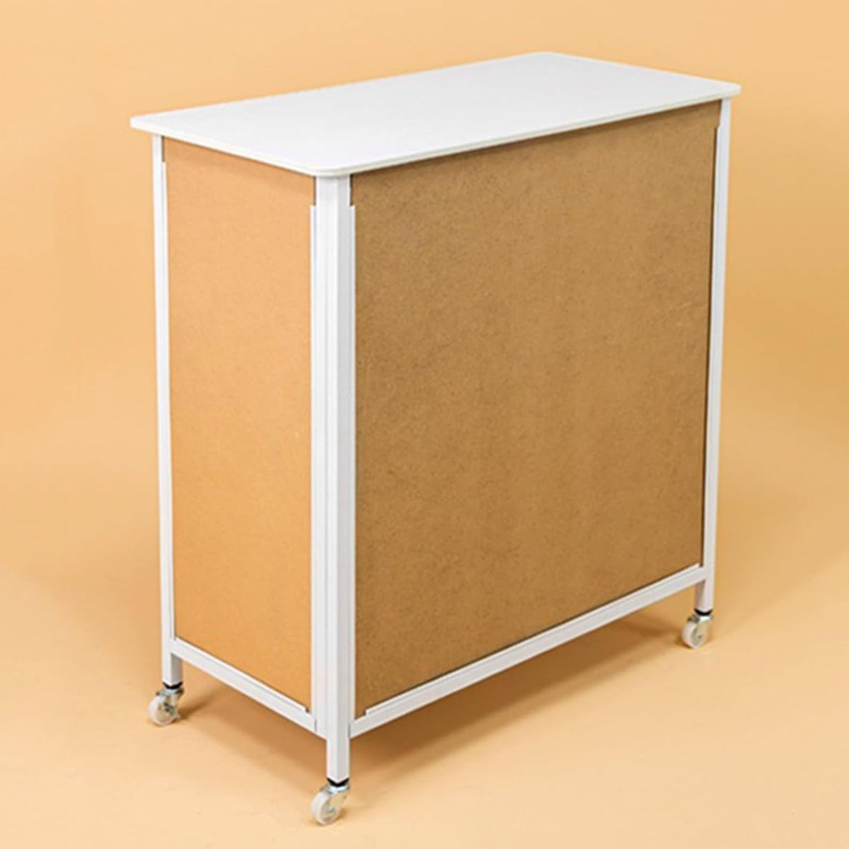 Mobile Portable Promotion Counter Table, Pop Up Podium Trade Show Exhibition Reception Event Desk Trade Show Display Counter Speech Stand Supermarket Tasting Table (PVC Board - a,74 x 36 x 83cm)