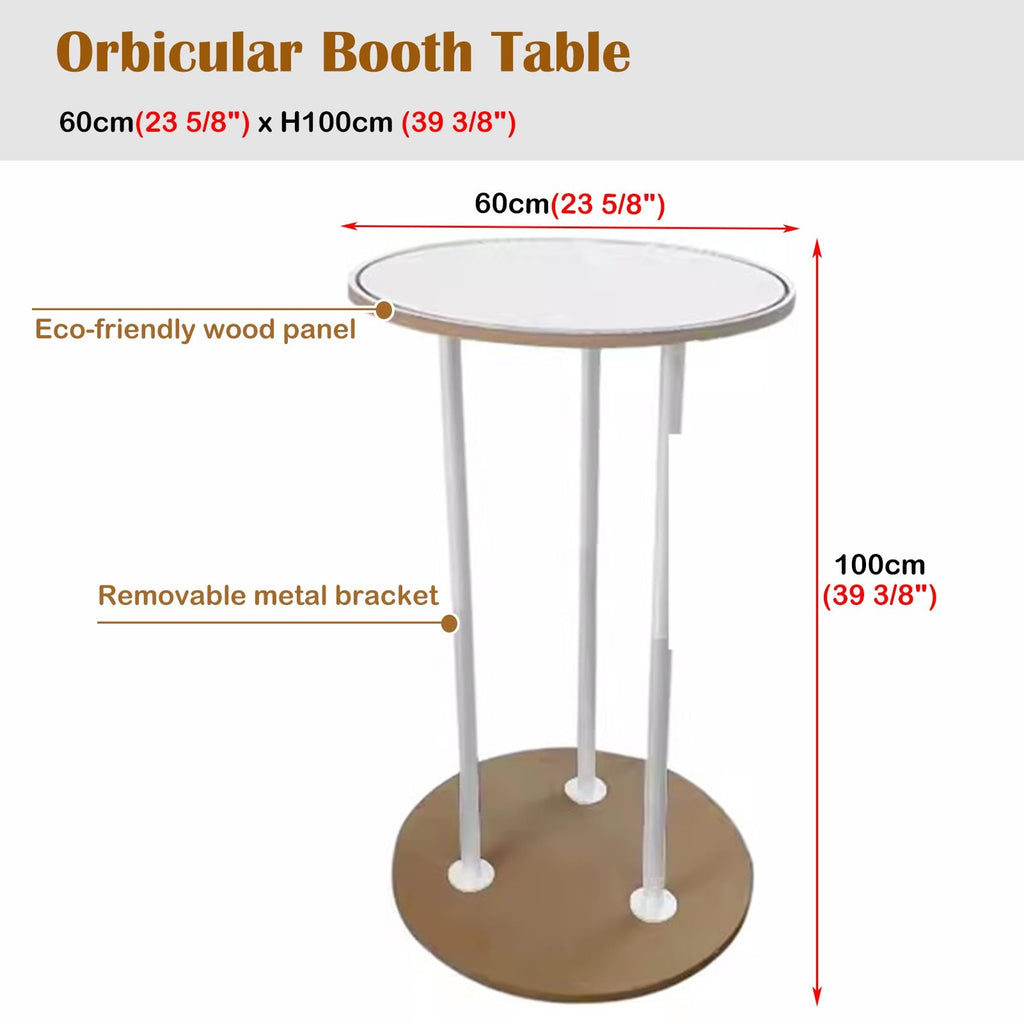 Portable Convex Promotion Counter Table, Detachable Banner Stand Podium for Tradeshow Exhibition Reception, Home Party Picnic Events Bar Show Table(Triangular)