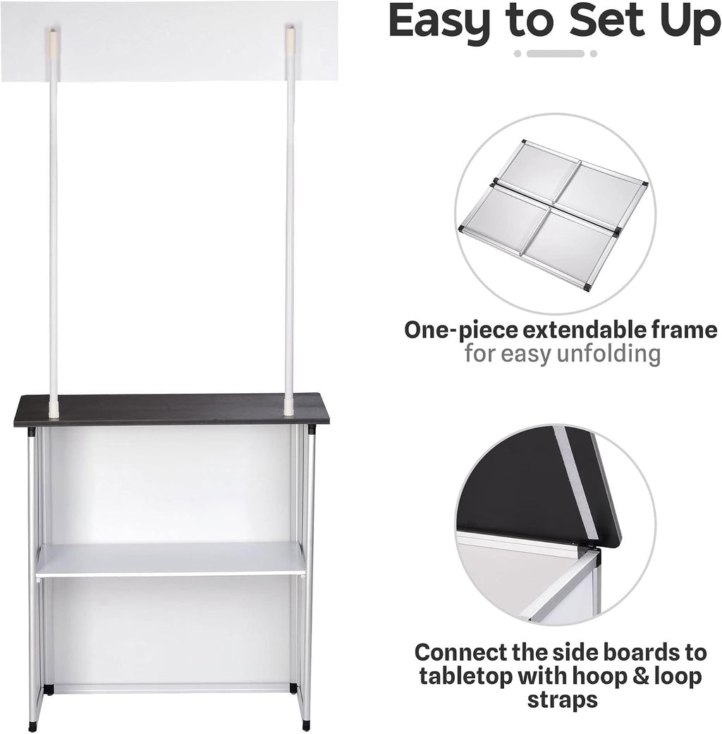 Yescom 2 Set Pop Up Promotional Counter with Header Board