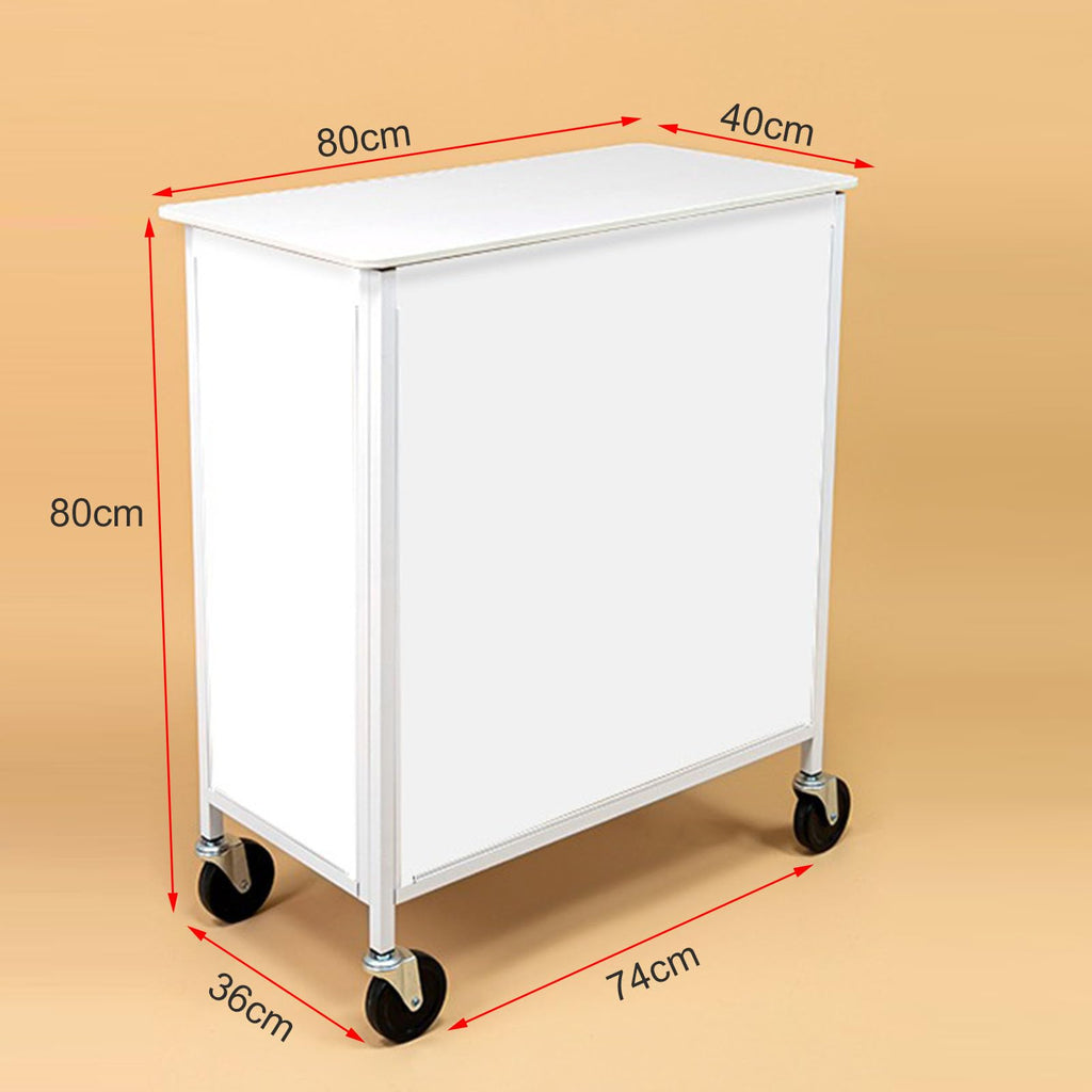 Mobile Portable Promotion Counter Table, Pop Up Podium Trade Show Exhibition Reception Event Desk Trade Show Display Counter Speech Stand ,Supermarket Tasting Table Advertising Display Banner Stand