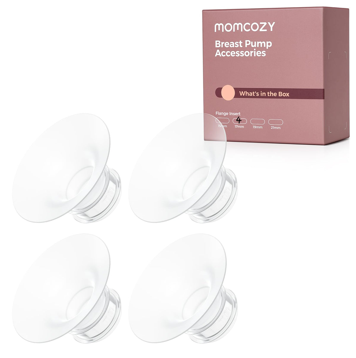 Momcozy M5 Lite Hands-Free Wearable Breast Pump, DoubleFit Flange for Baby-Like Comfort, 3 Modes & 9 Suction Levels, No Flange Insert or Hard Carry Case, 24mm, 2-Pack, Cozy Red