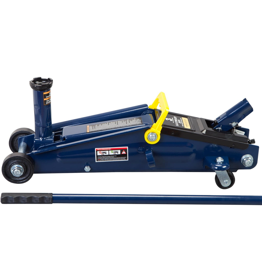 Jack Boss 3 Ton Hydraulic Floor Jack, 6000 LBS Capacity Car Jack, Lifting Range 5.8"-21" Portable Service Lift Jack for Cars, SUVs, Trucks, Blue