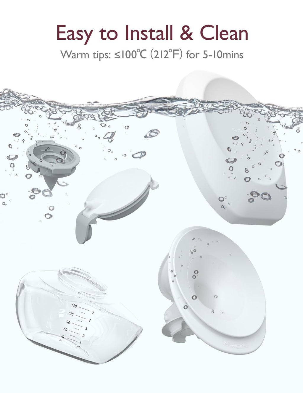 Momcozy Breast Pump Hands-Free Upgraded Mobile Flow M9 24mm, 2Pcs Cozy Red