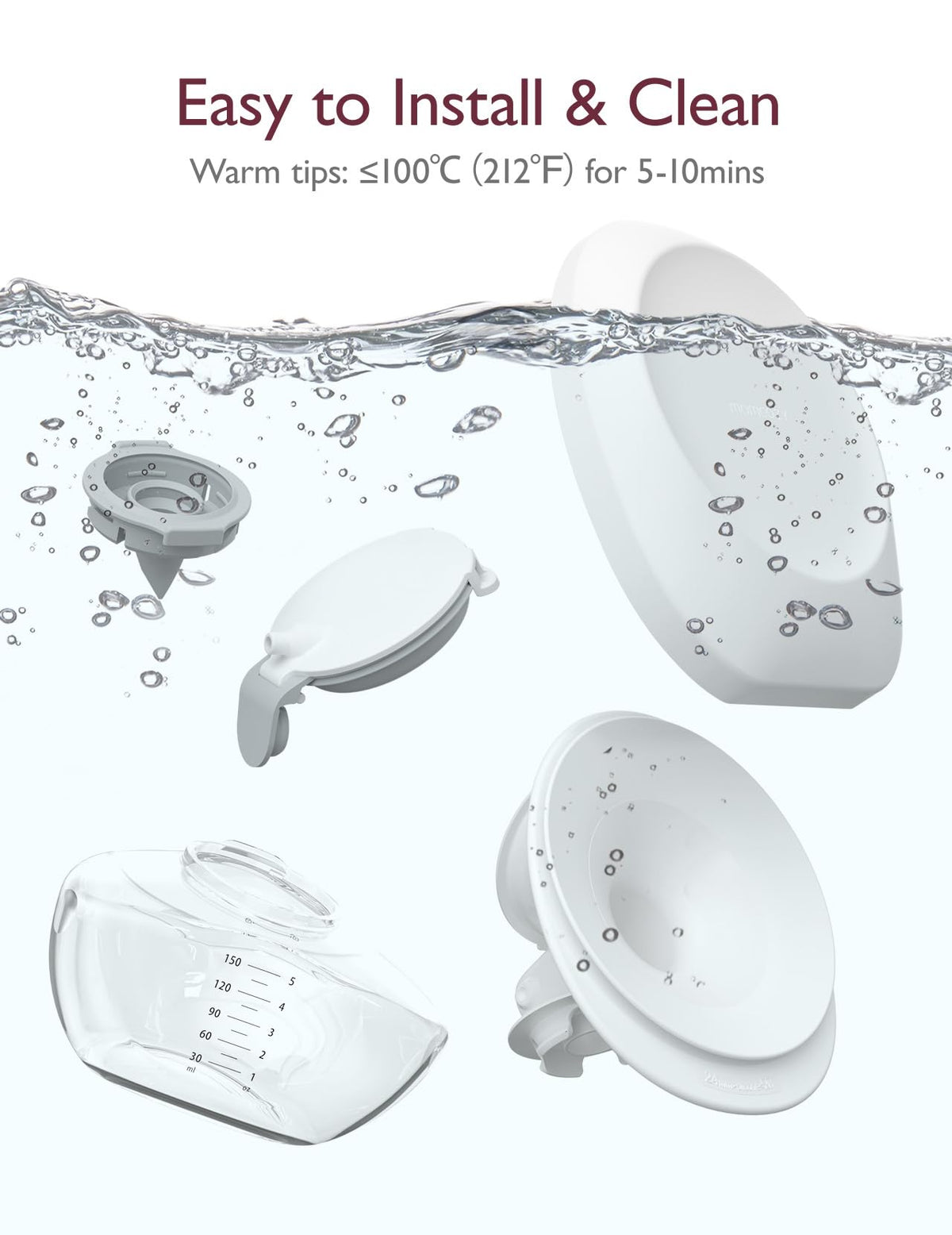 Momcozy Breast Pump Hands-Free Upgraded Mobile Flow M9 24mm, 2Pcs Cozy Red