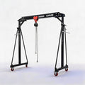 IDEALHOUSE 2 Ton Adjustable Gantry Crane, 5000 LBS Capacity Heavy Duty Alloy Steel Shop Crane with Manual Trolley, Chain Hoist & Complete Rigging Kit for Warehouse Factory Garage Auto Repair
