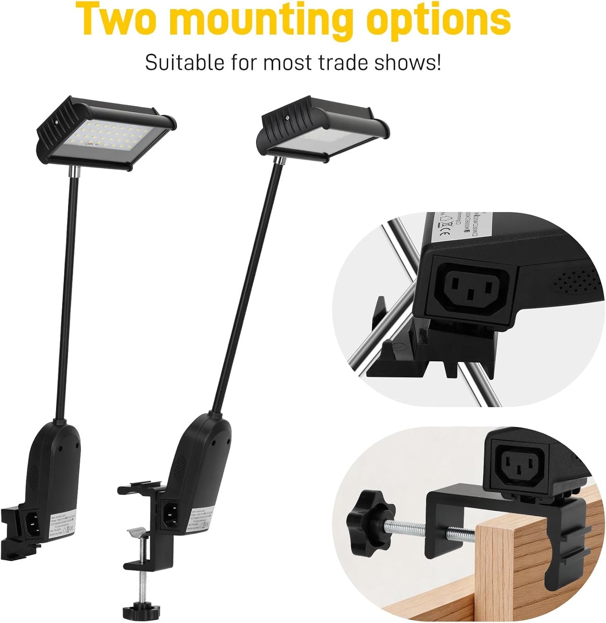 LED Trade Show Lights, Daisy-Chainable for Exhibit Booths