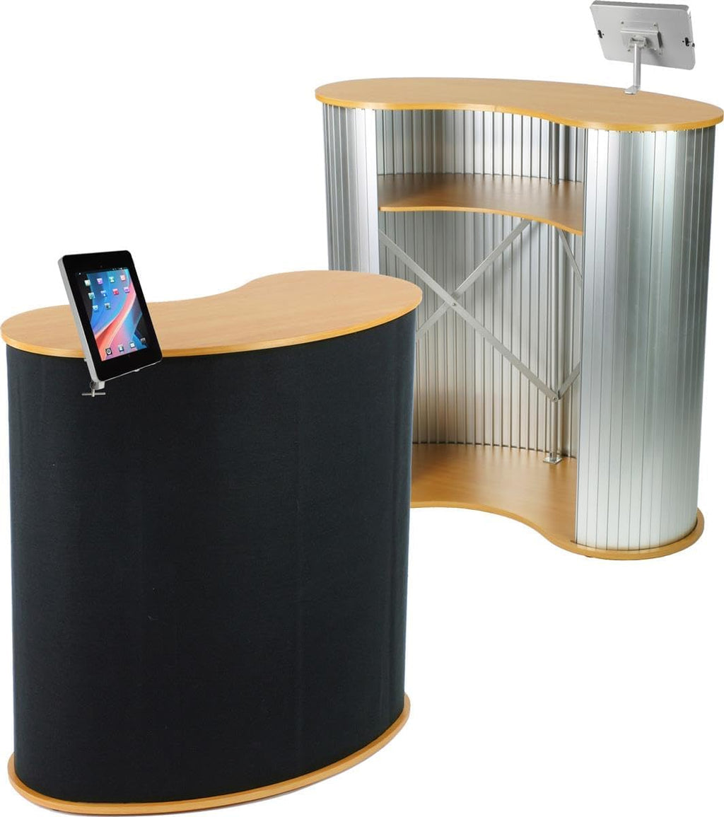 Displays2go Trade Show Demo Table with Tablet Stand