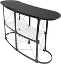 Portable Trade Show Counter Table 51.97 X15.75 X35.43 Inch Trade Show Display Speech Stand, Foldable Exhibition Reception Desk Retail Bar Table for Event
