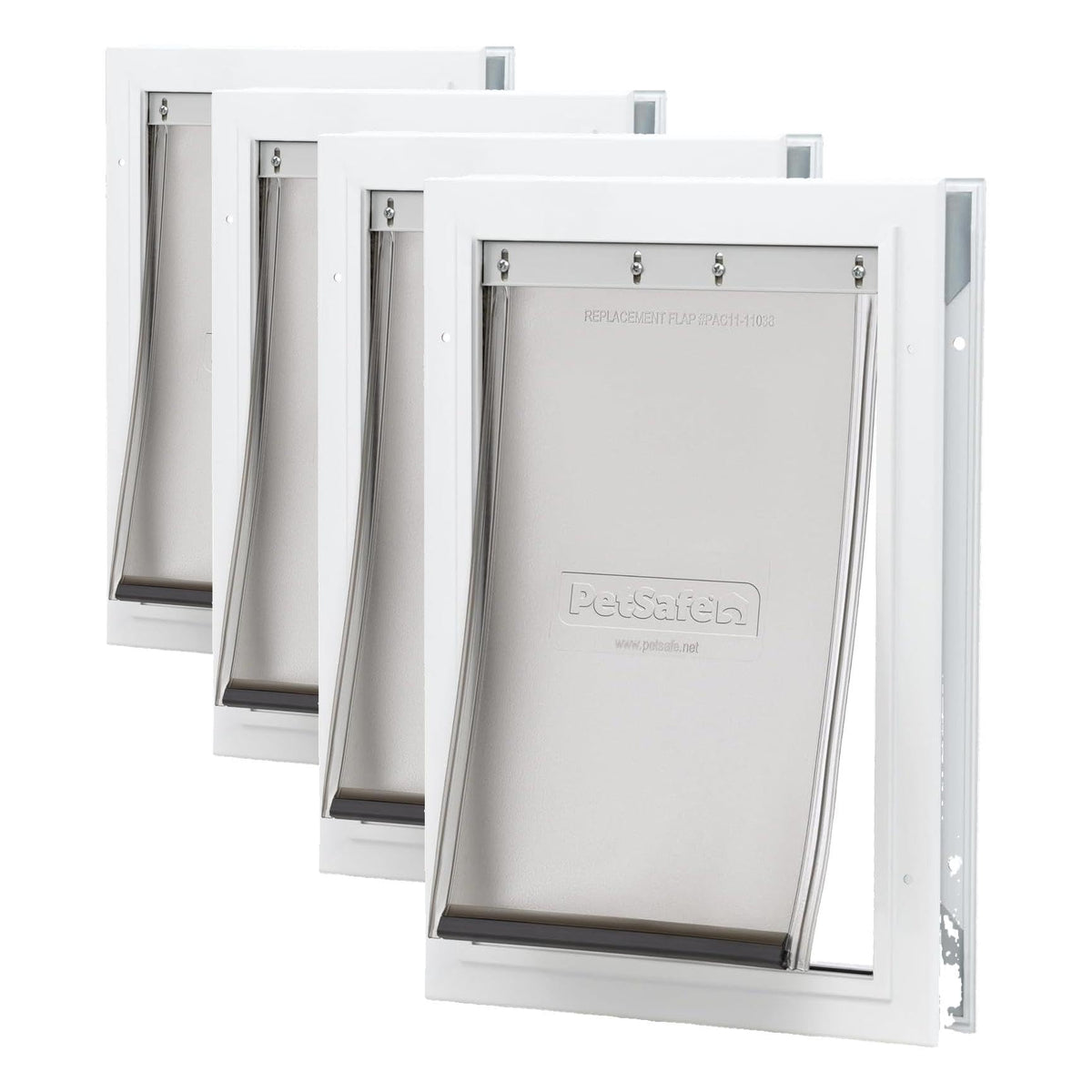 PetSafe Freedom Aluminum Dog & Cat Door, Pets up to 100 lbs, Large, White