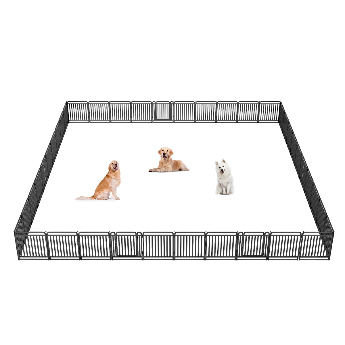 New Thickened Version Dog Playpen, 32 Inch Dog Fences for The Yard, Portable Outdoor Dog Playpen for Large/Medium/Small Dogs, Foldable Metal Dog Dlaypen, with Doors (16 Panels, 32 Inch)