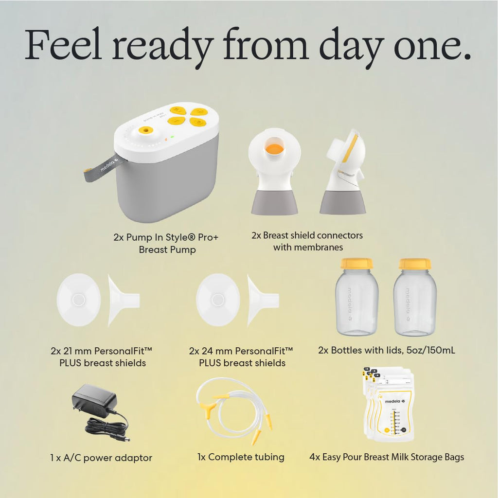 Medela Pump in Style Pro+ Hands Free & Bottles Electric Breast Pump Bundle