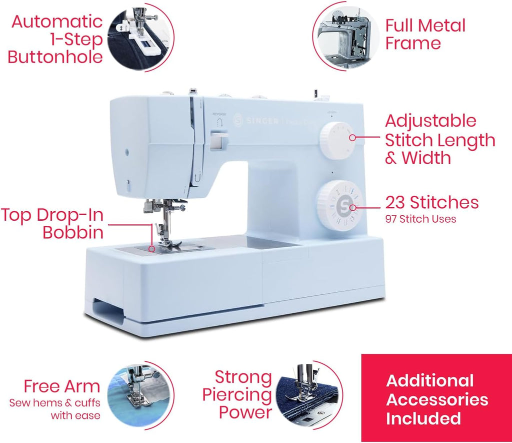 SINGERÂ® 4423 (Meltwater Blue) Heavy Duty Sewing Machine with Accessories