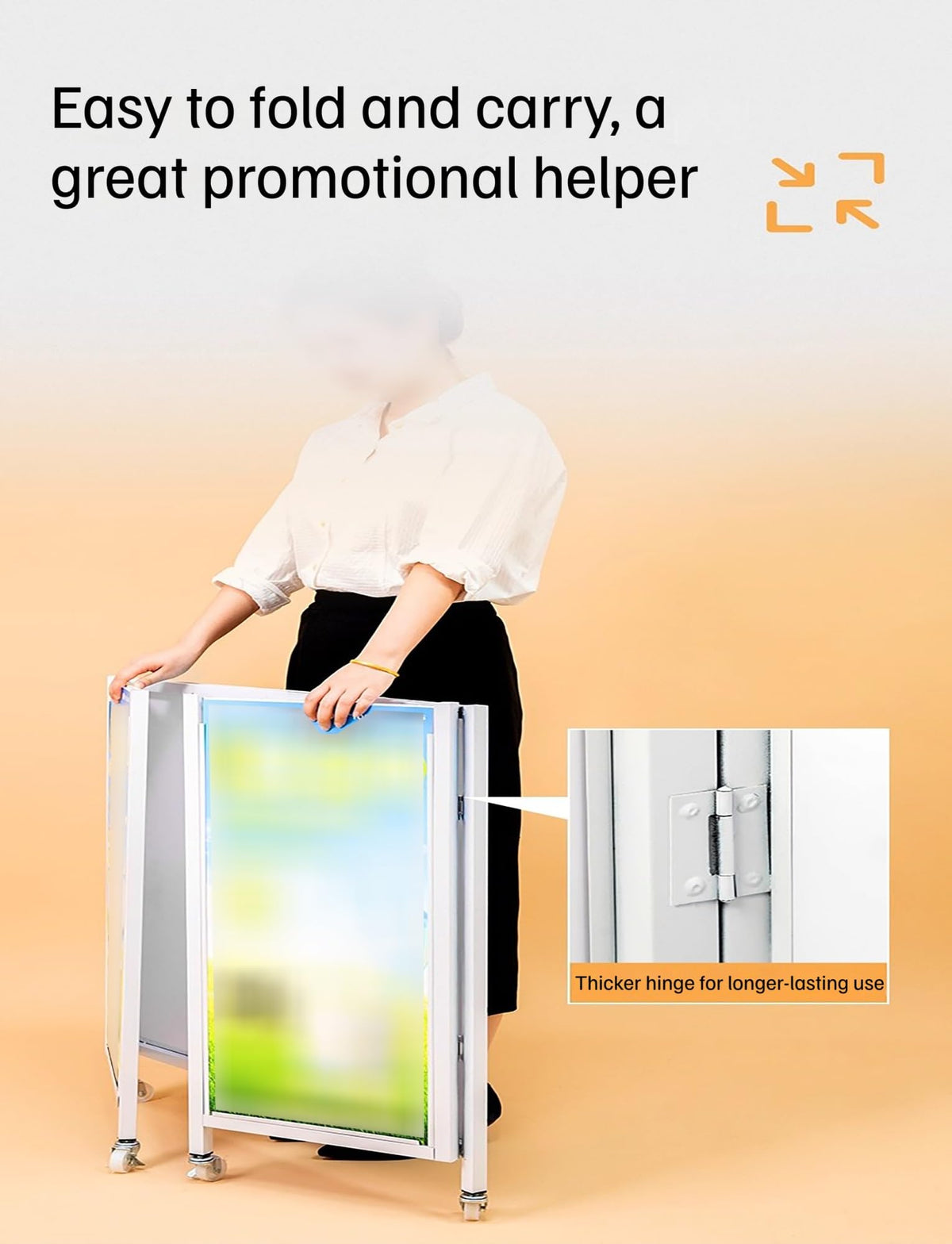 Mobile Portable Promotion Counter, Table Trade Show Display Counter ,Supermarket Tasting Table Booth Banner Advertising Stand(Size2)